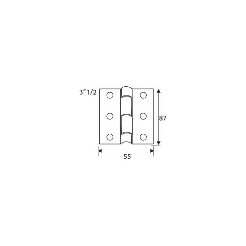 BISAGRA 840 BS31 3" 1/2 87x55mm ZINCADO