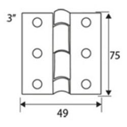 BISAGRA 840 3" 75x49mm ZINCADO