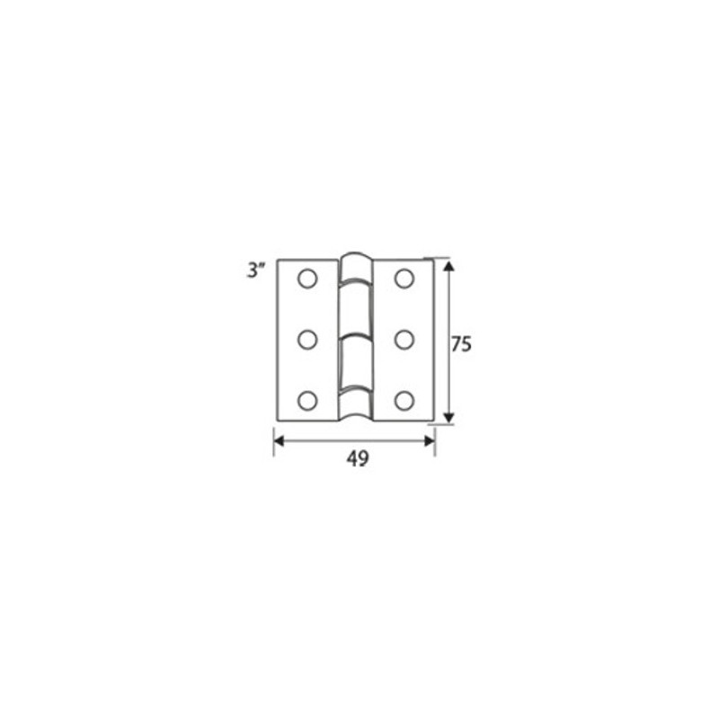 BISAGRA 840 3" 75x49mm ZINCADO