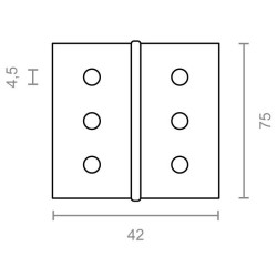 BISAGRA 5005 BS27 3" 75x42mm ZN