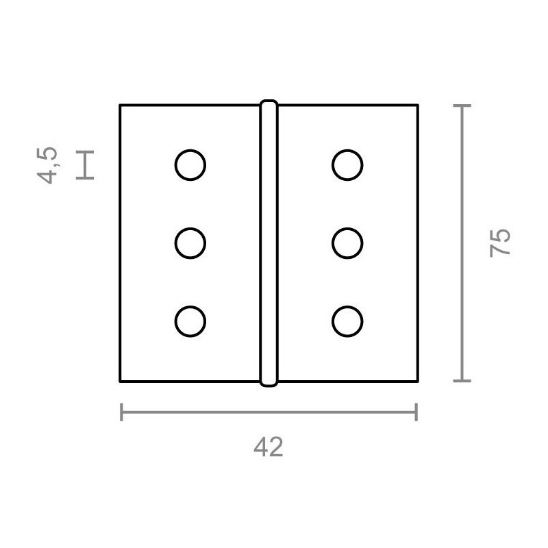 BISAGRA 5005 BS27 3" 75x42mm ZN