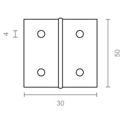 BISAGRA 5005 BS27 2" 50x30MM ZN