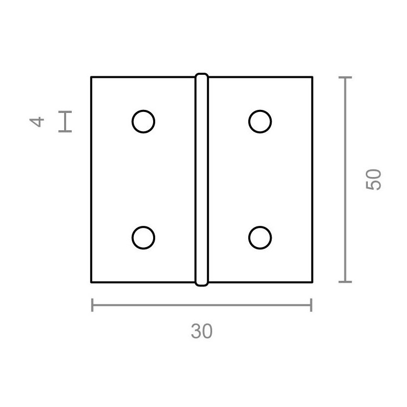 BISAGRA 5005 BS27 2" 50x30MM ZN