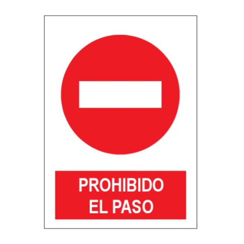 SEÑAL PROHIBIDO EL PASO 40x30CM