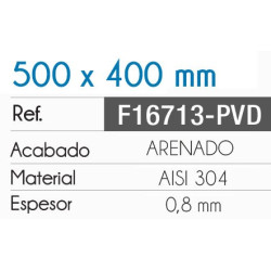 FREGADERO BERLIN 500X400MM ARENADO NEGRO