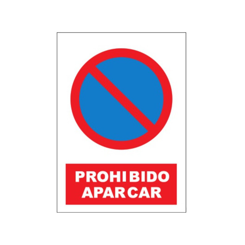 SEÑAL PROHIBIDO APARCAR 40x30CM