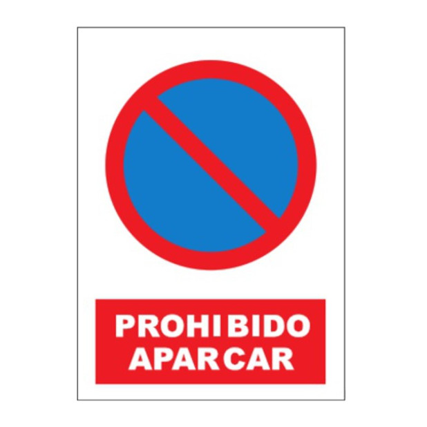 SEÑAL PROHIBIDO APARCAR 40x30CM