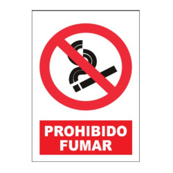 SEÑAL PROHIBIDO FUMAR 40x30CM