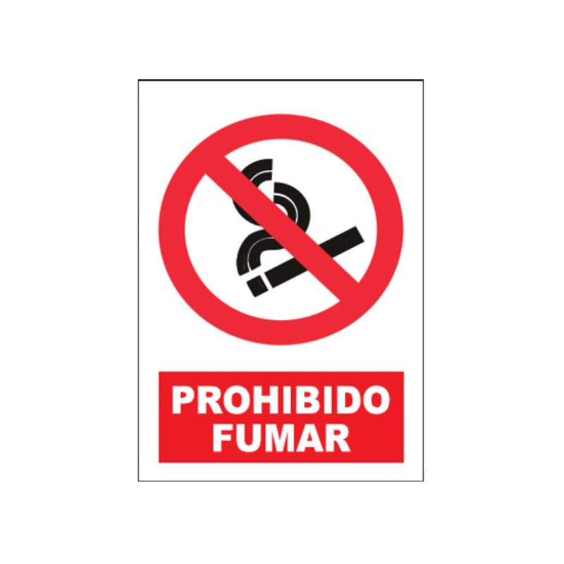 SEÑAL PROHIBIDO FUMAR 40x30CM