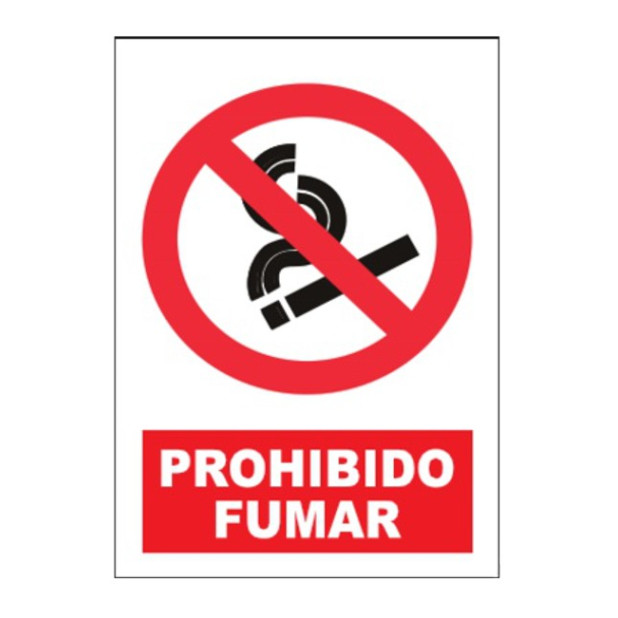 SEÑAL PROHIBIDO FUMAR 40x30CM
