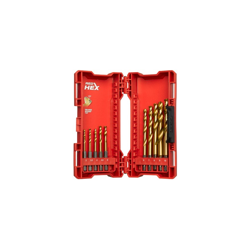 ESTUCHE 10 BROCAS MILWAUKEE HS S-G TITANIO