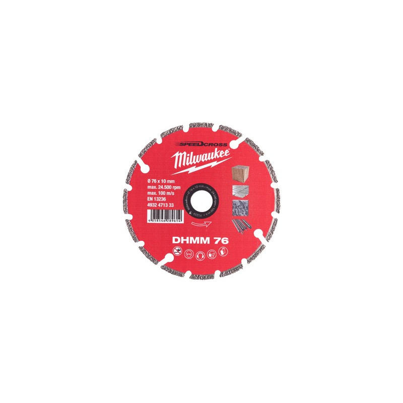 DISCO DIAMANTE MILWAUKEE MULT.76MM