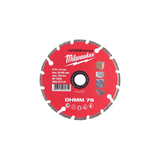 DISCO DIAMANTE MILWAUKEE MULT.76MM