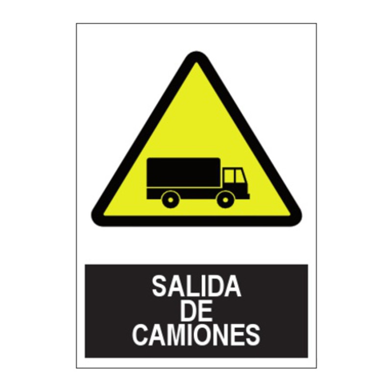 SEÑAL SALIDA DE CAMIONES 40x30CM