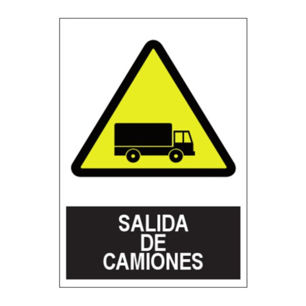SEÑAL SALIDA DE CAMIONES 40x30CM