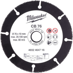 DISCO C/GRANO MILWAUKEE TCT 76MM