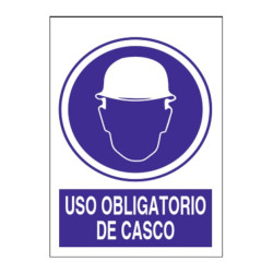 SEÑAL USO OBLIGATORIO DEL CASCO 40x30CM