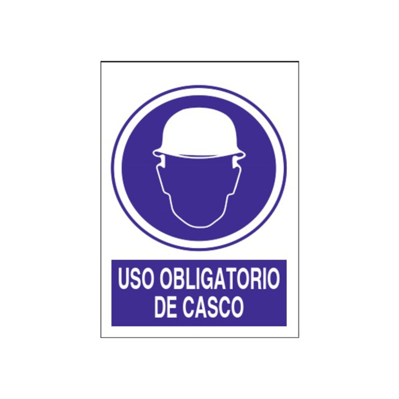SEÑAL USO OBLIGATORIO DEL CASCO 40x30CM