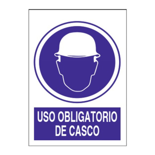 SEÑAL USO OBLIGATORIO DEL CASCO 40x30CM