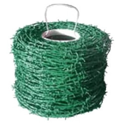 ALAMBRE ESPINO PLASTIFICADO VERDE 250MTS
