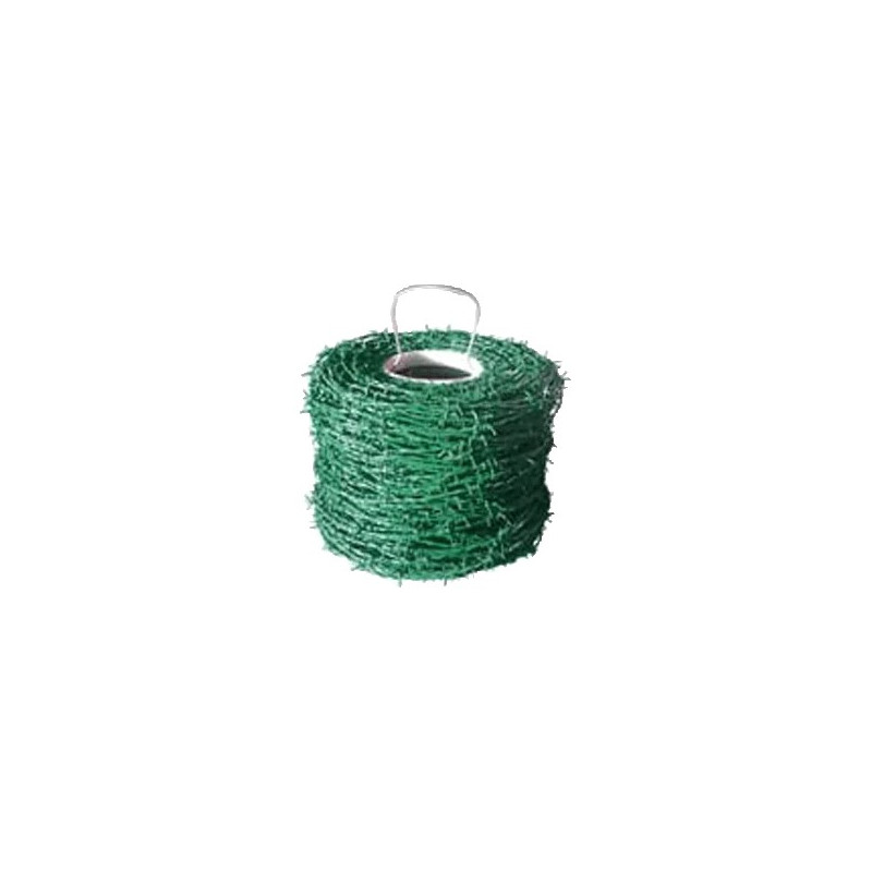 ALAMBRE ESPINO PLASTIFICADO VERDE 250MTS
