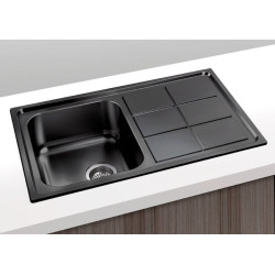 FREGADERO MADRID 860X500MM ARENADO NEGRO
