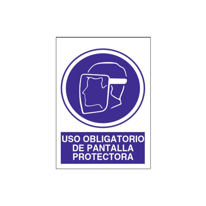 SEÑAL OBLIGATORIO EL USO PANTALLA PROTECTORA 21x29CM