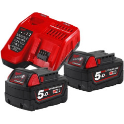 KIT 2 BATERIAS M18B5+CARGADOR RAPIDO M12-18FC M18NRG-502