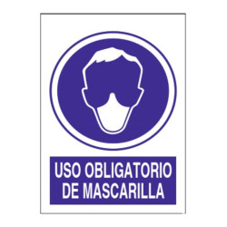 SEÑAL OBLIGATORIO EL USO DE MASCARILLA 21x29CM