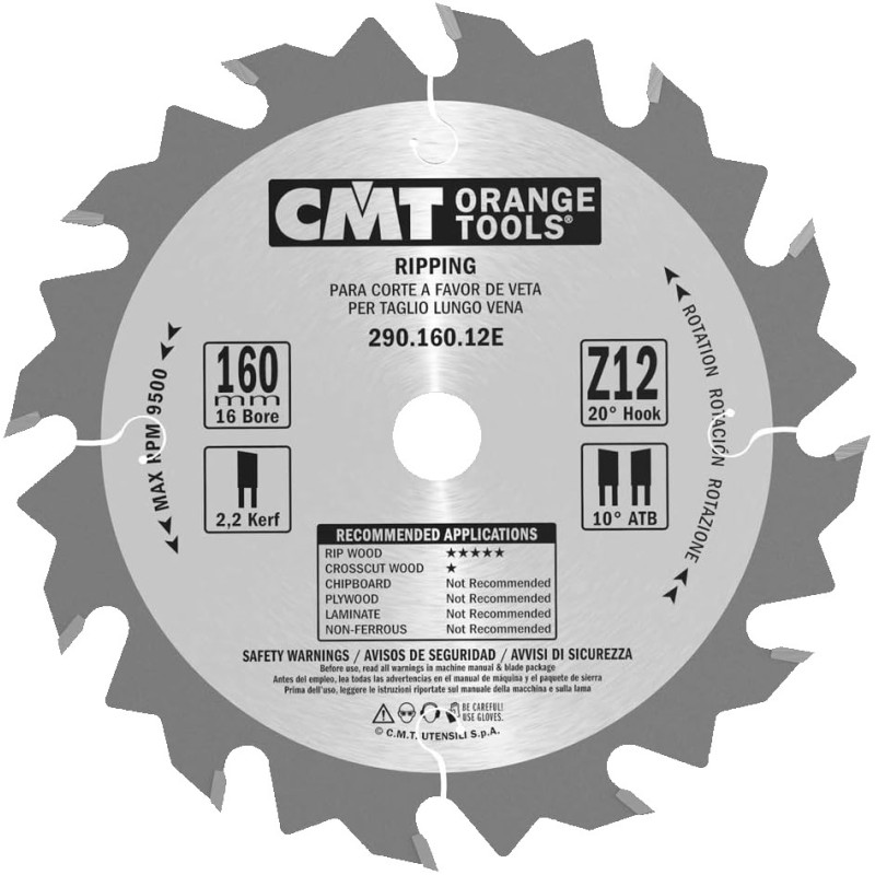 SIERRA CIRCULAR CMT 160x2.6x16 Z-12E
