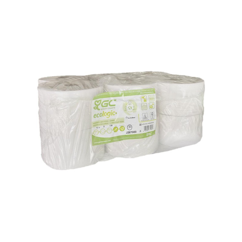 PAPEL HIGIEN. DISP. CENTRAL 2CAPAS ECO.190M (12 und.)