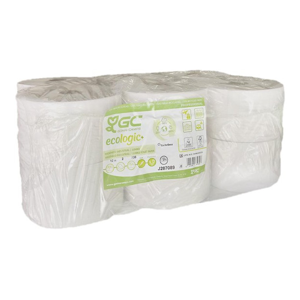 PAPEL HIGIEN. DISP. CENTRAL 2CAPAS ECO.190M (12 und.)