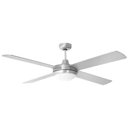 VENTILADOR TECHO LARRYHOUSE PLATA C/LUZ 4 ASPAS 152CM