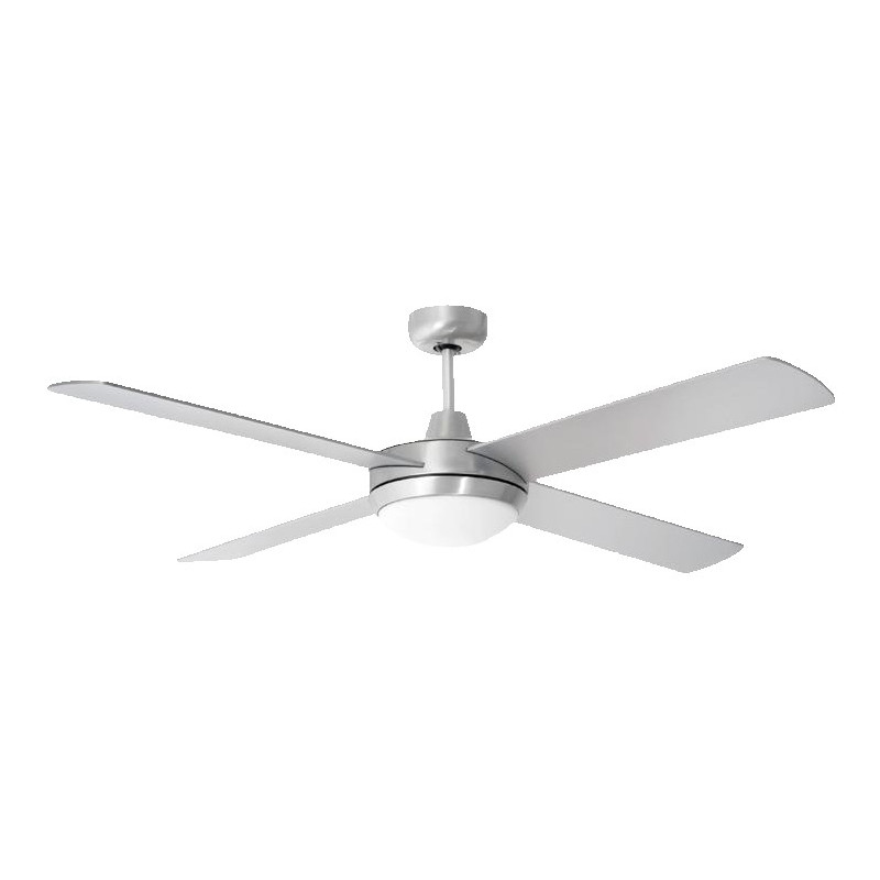 VENTILADOR TECHO LARRYHOUSE PLATA C/LUZ 4 ASPAS 152CM