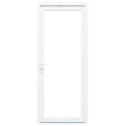 PUERTA EXT. PVC 2000x800 BLANCA CRISTAL DCHA. C/MANILLA