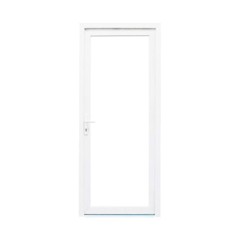 PUERTA EXT. PVC 2000x800 BLANCA CRISTAL DCHA. C/MANILLA