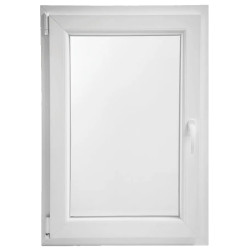 VENTANA PVC 1 HOJA BLANCA 1100x580 IZQ. C/MANILLA