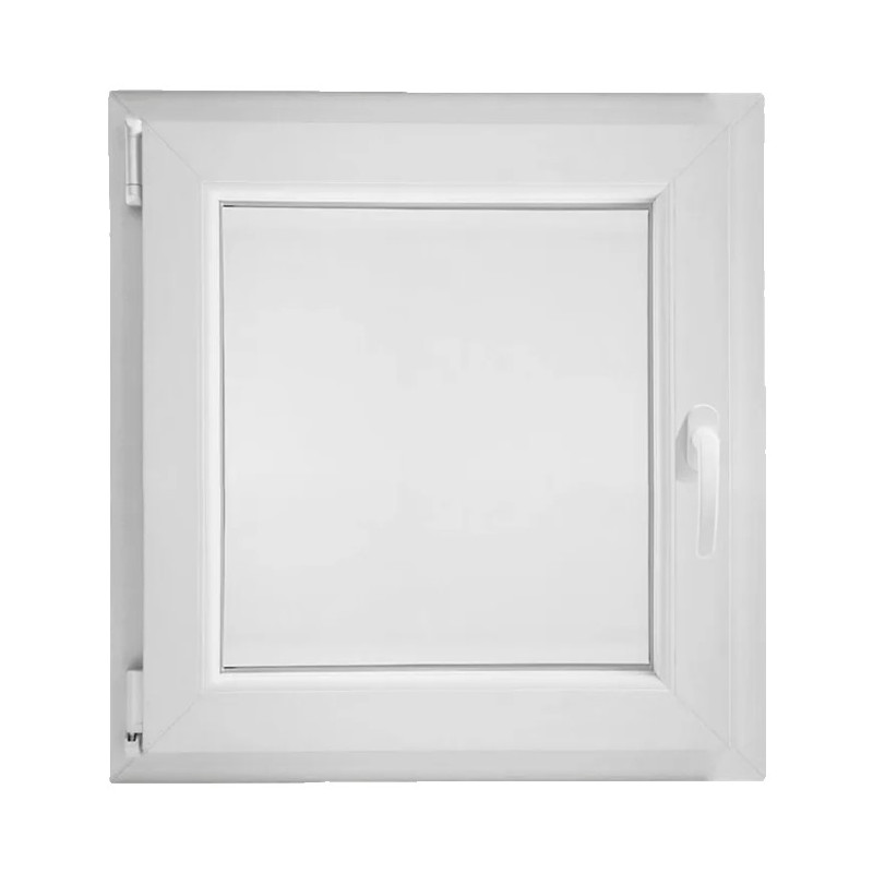 VENTANA PVC 1 HOJA BLANCA 580x580 IZQ. C/MANILLA