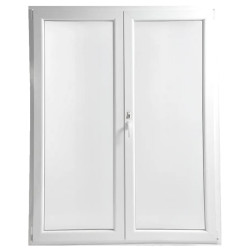 VENTANA PVC 2 HOJAS BLANCA 2000x1500 CERRADURA INT/EXT. C/MANILLA