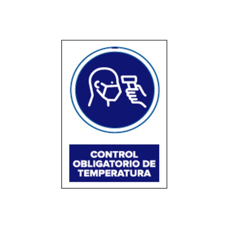 SEÑAL CONTROL OBLIGATORIO DE TEMPERATURA 40x30CM