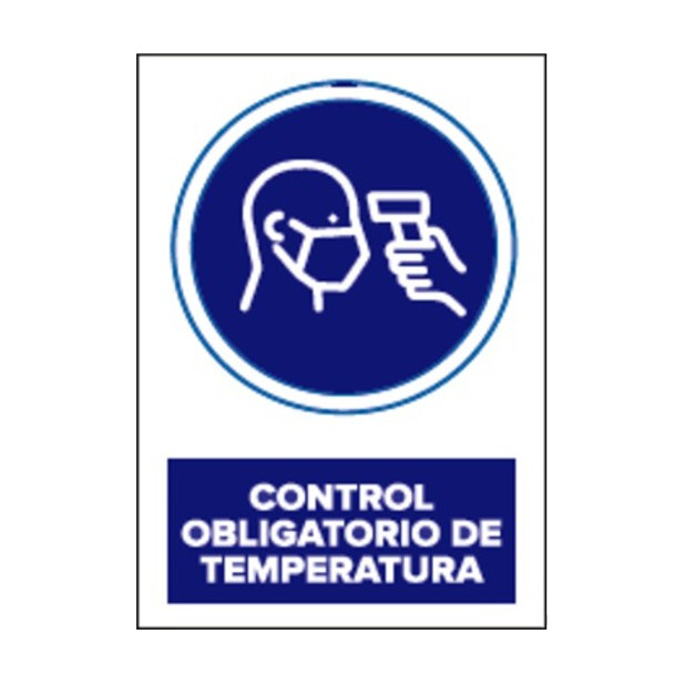 SEÑAL CONTROL OBLIGATORIO DE TEMPERATURA 40x30CM