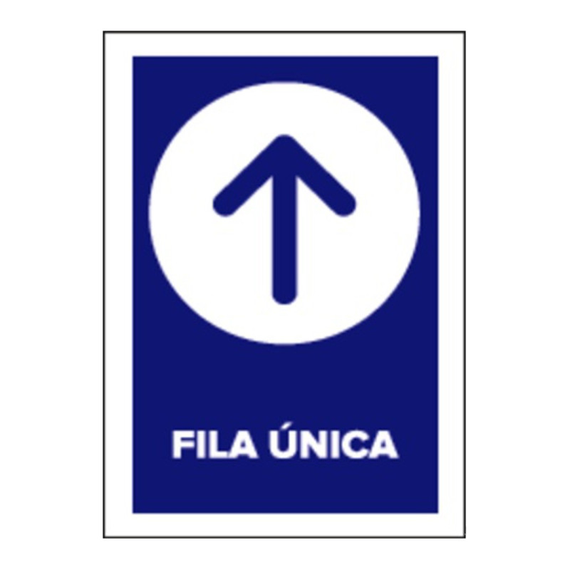 SEÑAL FILA UNICA 21x29CM