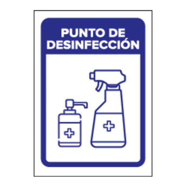 SEÑAL PUNTO DE DESINFECCION  21x29CM