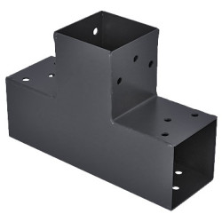 CONECTOR EXTENSION 90º 3 BRAZOS NEGRO 91x91MM