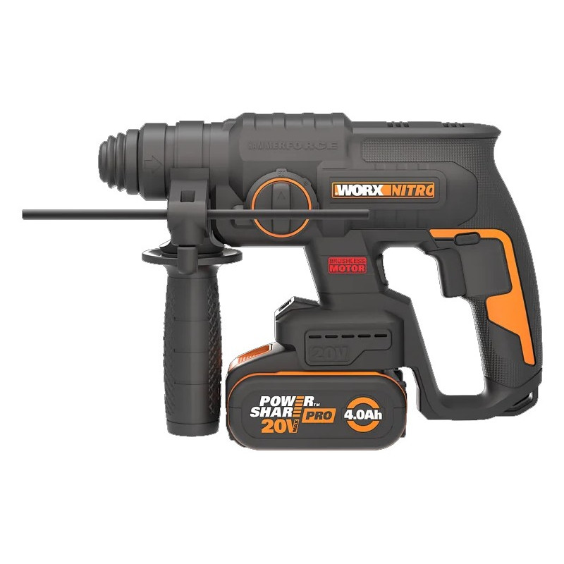 MARTILLO SDS PLUS WORX WX381 20V 1BAT 2.0AH + REGALO BATERIA WA351.1