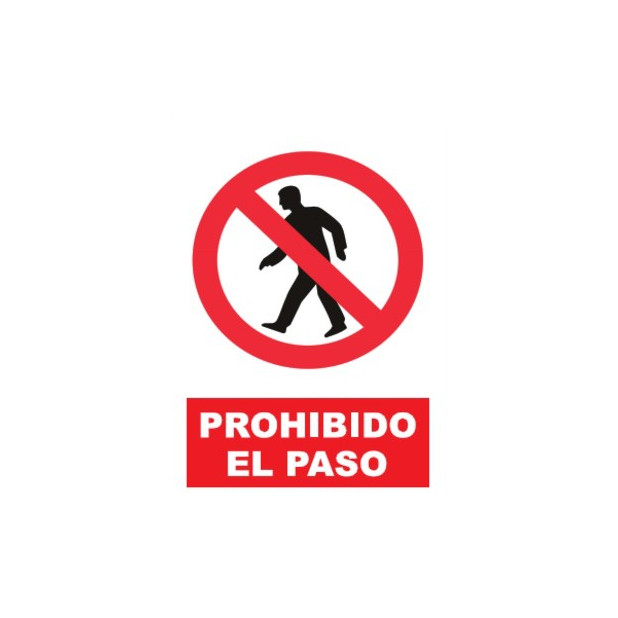 SEÑAL PROHIBIDO EL PASO 21x29CM