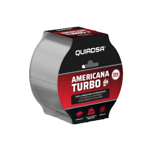 CINTA AMERICANA TURBO NEGRO 50MM 10Mts.
