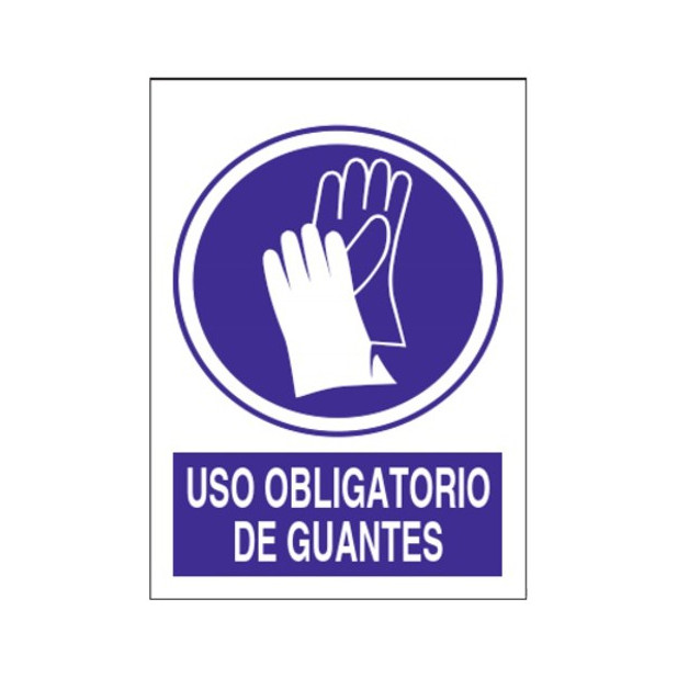 SEÑAL USO OBLIGATORIO DE GUANTES 40x30CM