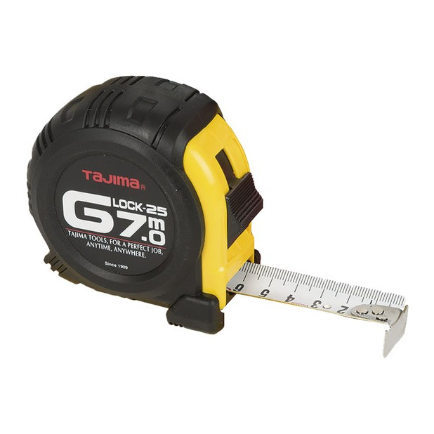FLEXOMETRO TAJIMA G-LOCK 25 7MTS.