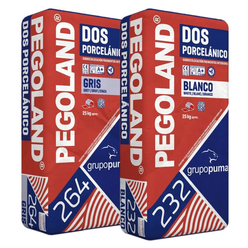 PEGOLAND 2 PORCELANICO BLANCO C2 TE 25KG